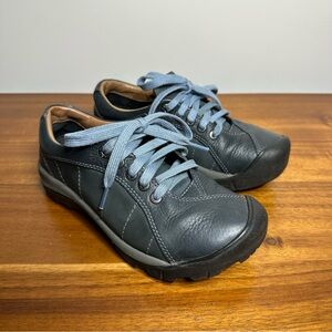 Keen Women's Presidio Blue Casual Leather Sneaker Hiking Shoe, 6